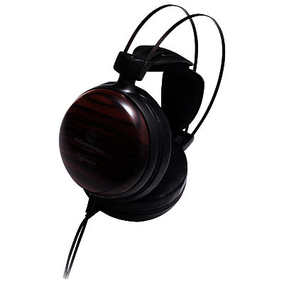Audio-Technica ATH-W5000 Audiophile Closed-Back Dynamic Ebony Wood Over-Ear Headphones With High-Resolution Audio & Hard Shell Case